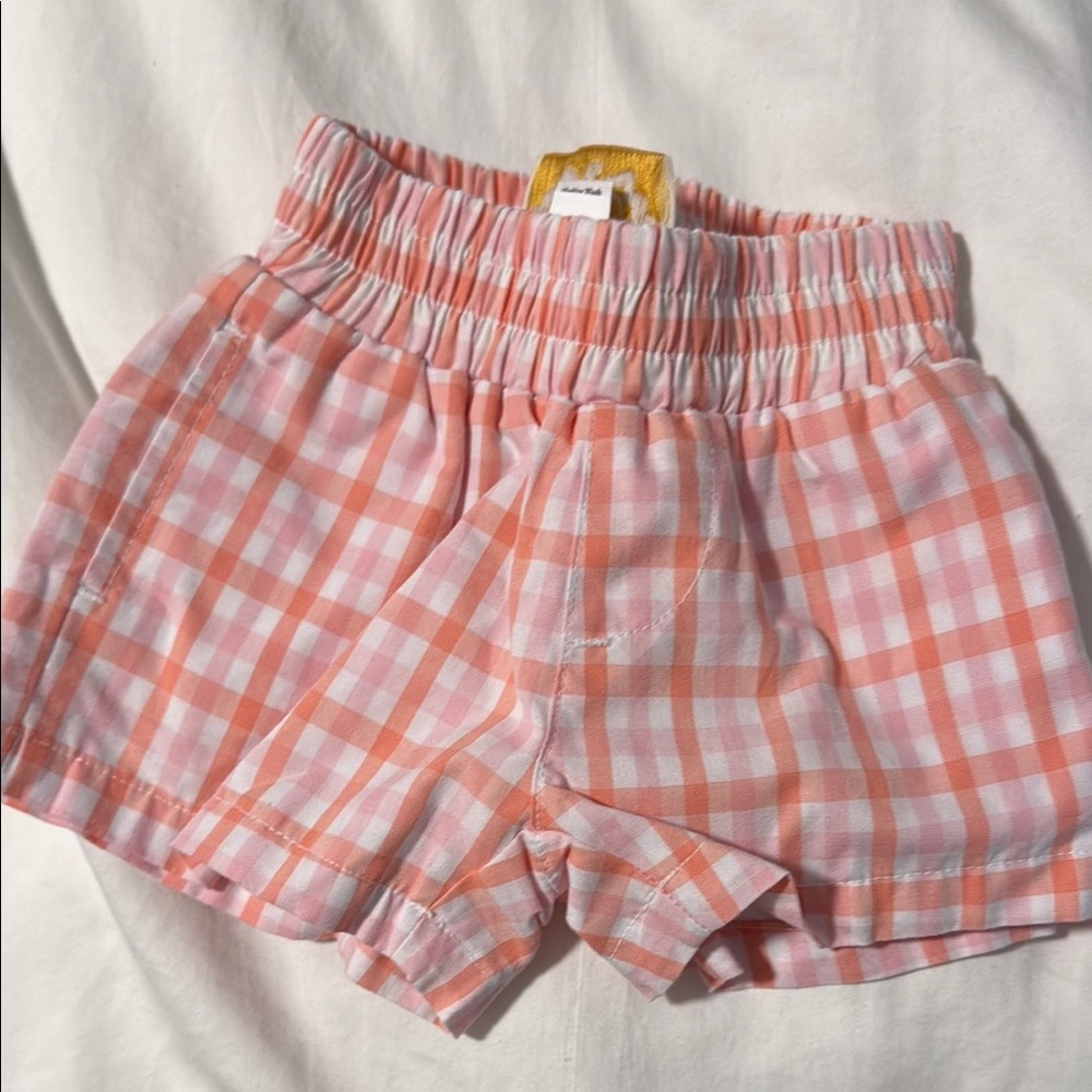 The Beaufort Bonnet Company Pink Gingham Kids Shorts